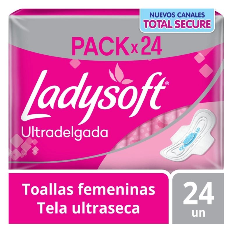 TOALLA FEMENINA LADYSOFT ULTRADELGADA TELA ULTRASECA 24U - 1