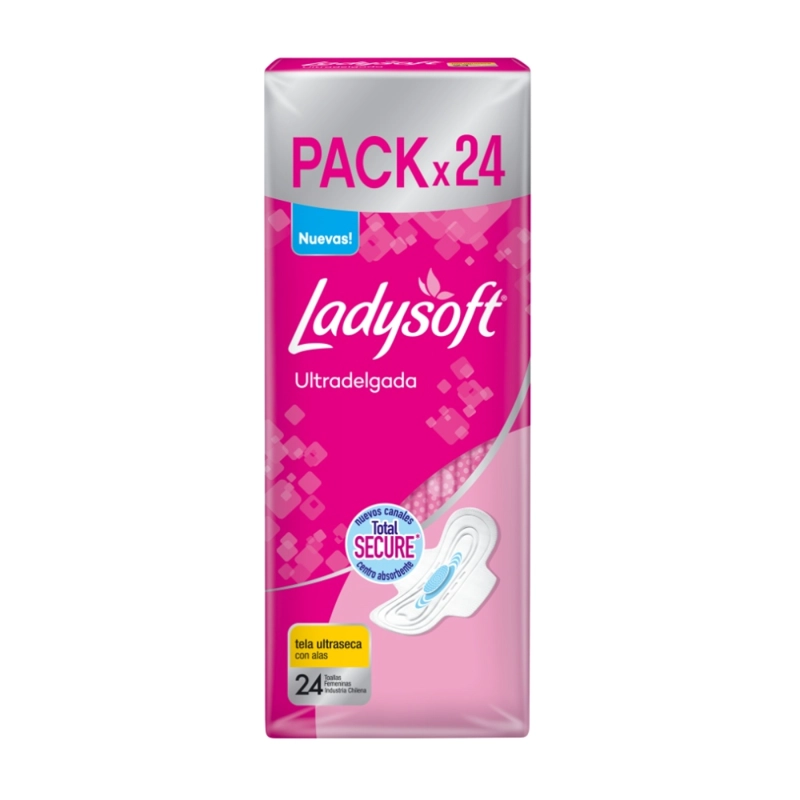 TOALLA FEMENINA LADYSOFT ULTRADELGADA TELA ULTRASECA 24U - 2