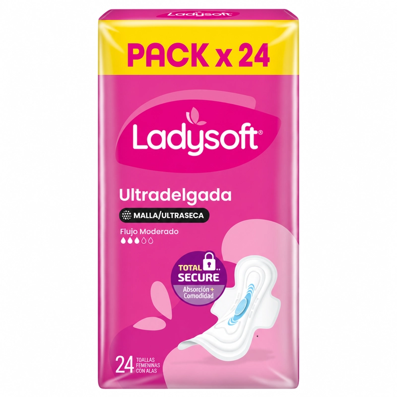 TOALLA FEMENINA LADYSOFT ULTRADELGADA TELA ULTRASECA 24U - 3