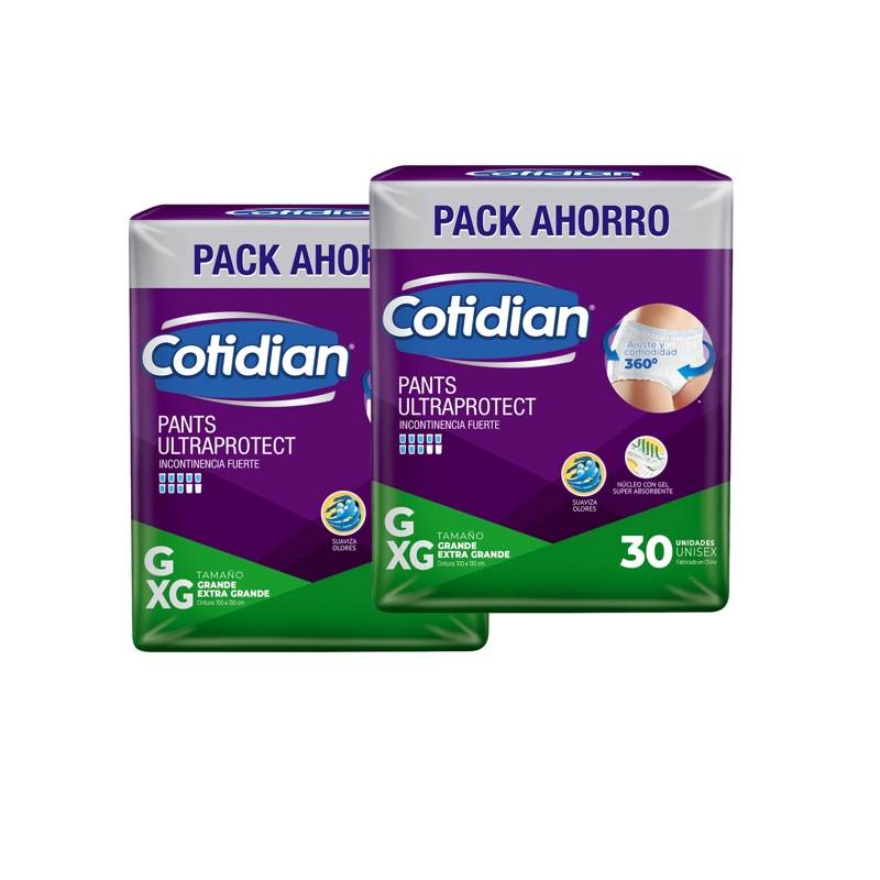 PACK 2 PANTS COTIDIAN ULTRA PROTECT G/XG 60UN - 1