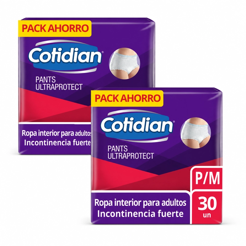 PACK 2 PANTS COTIDIAN ULTRA PROTECT P/M X30 UN - 1