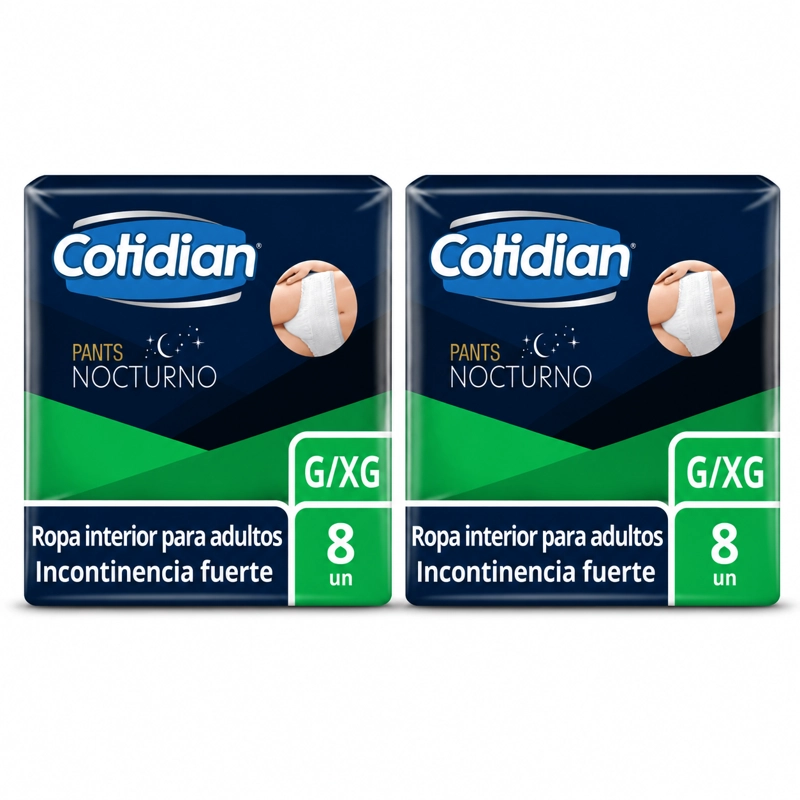 PACK 2 PANTS NOCTURNOS COTIDIAN INCONTINENCIA FUERTE 8 UN G/XG - 1