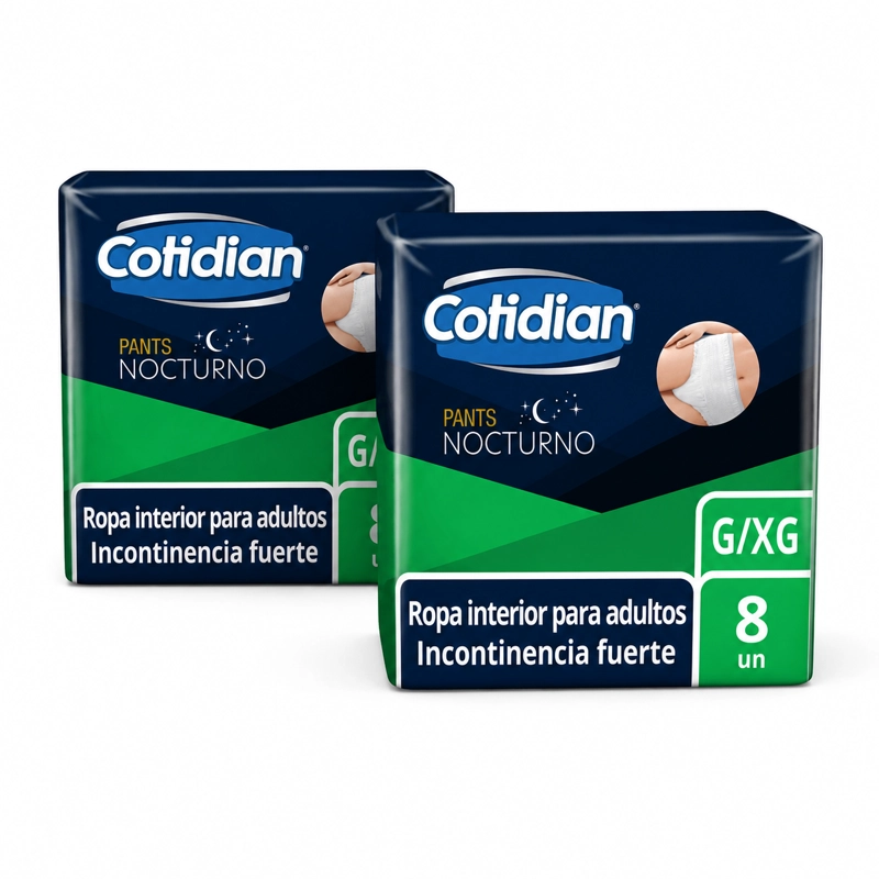 PACK 2 PANTS NOCTURNOS COTIDIAN INCONTINENCIA FUERTE 8 UN G/XG - 2