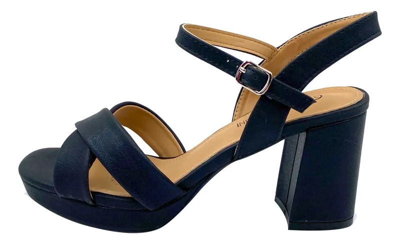 SANDALIA TACO MUJER GENNE VIA ROSMINI NEGRO - 4