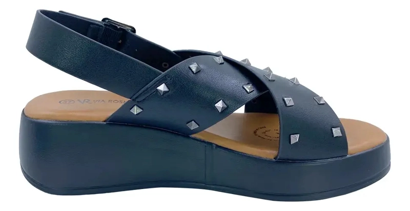 SANDALIA FENICE NEGRO VIA ROSMINI CASUAL MUJER - 5