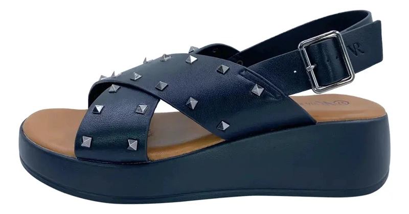 SANDALIA FENICE NEGRO VIA ROSMINI CASUAL MUJER - 7