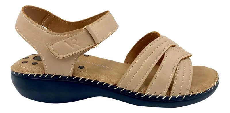 SANDALIA FERRARA BEIGE VIA ROSMINI MUJER - 1