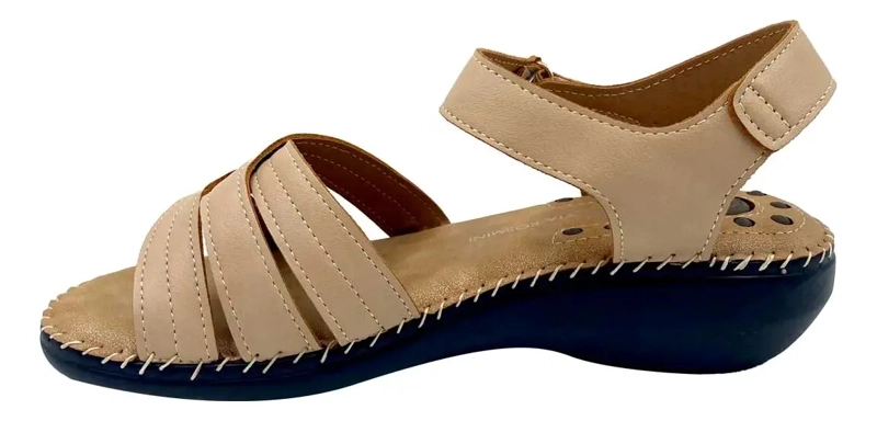 SANDALIA FERRARA BEIGE VIA ROSMINI MUJER - 4