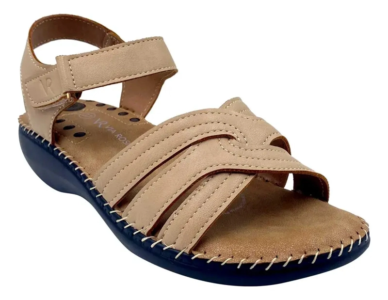 SANDALIA FERRARA BEIGE VIA ROSMINI MUJER - 6