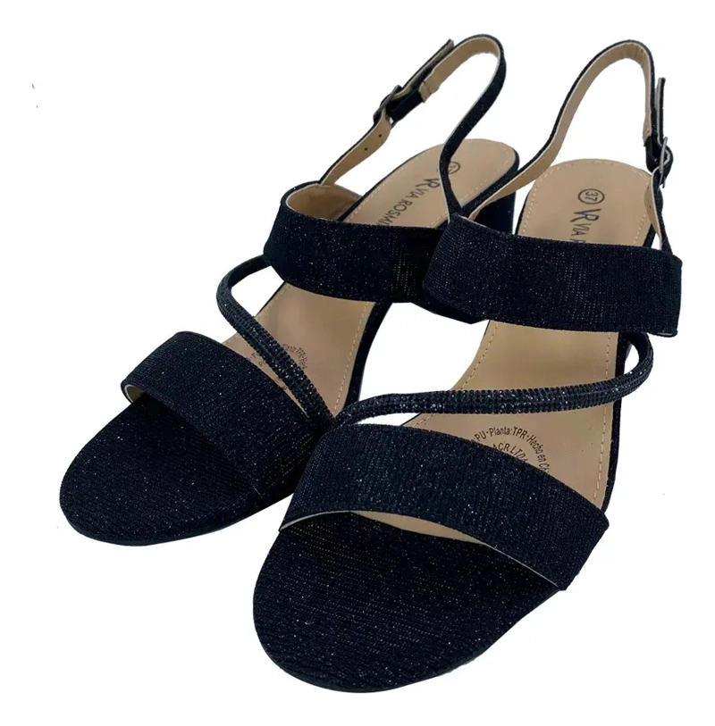 SANDALIA CASUAL MASELLI NEGRO VIA ROSMINI MUJER - 3