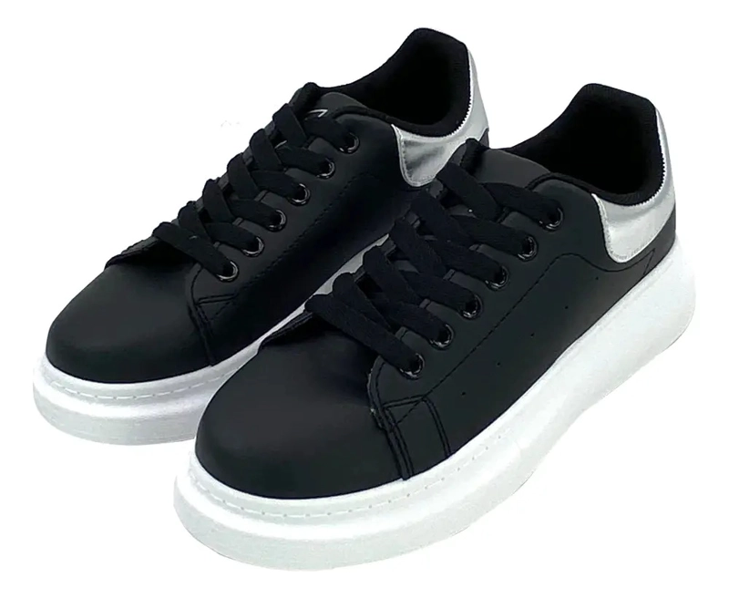 ZAPATILLA DEBORAH NEGRO / SILVER MARIA PIA URBANA MUJER - 2