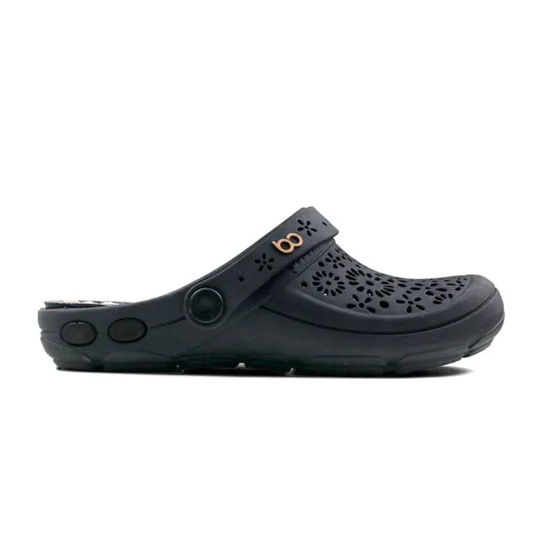CLOG NELLIE MUJER BOAONDA NEGRO TROPICAL - 1