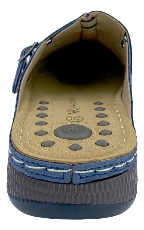 SANDALIA AZUL DENIM VIA ROSMINI BINI CASUAL MUJER - 4