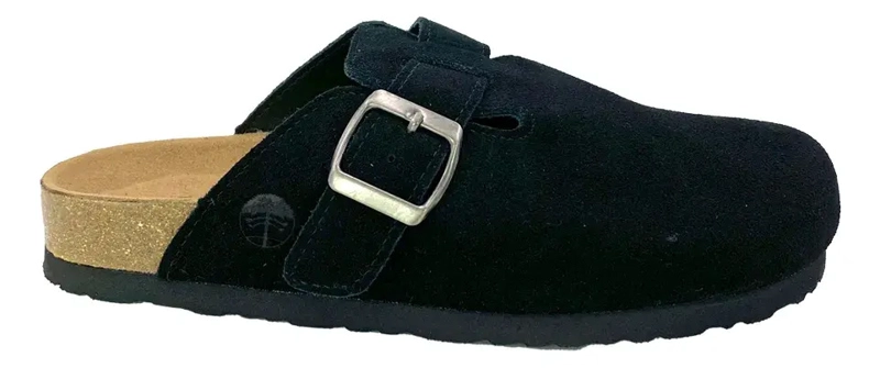 SANDALIA CUERO NEGRO STEEM LAND CASUAL CARISA MUJER - 1