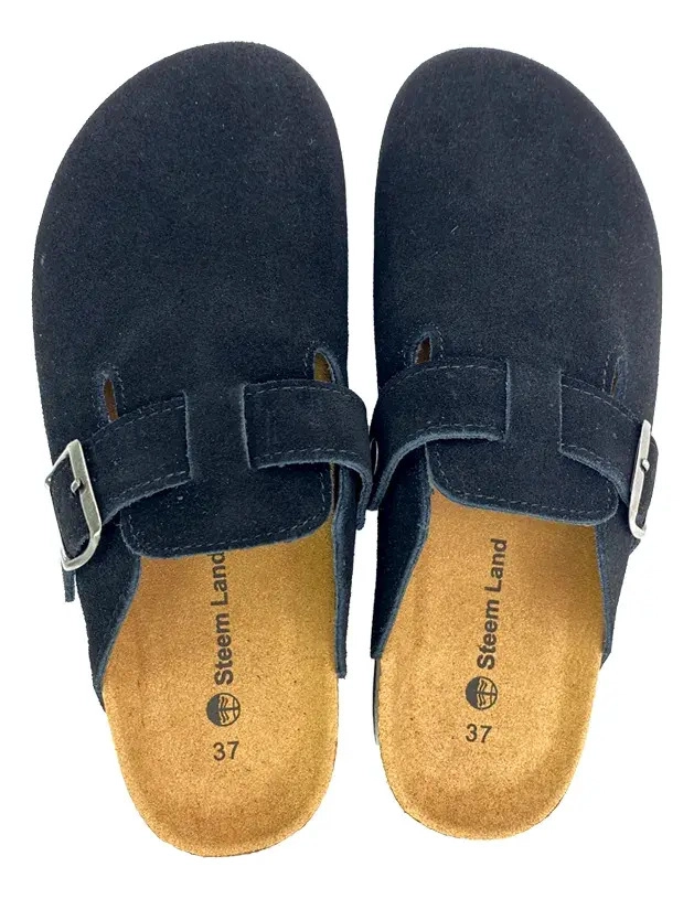 SANDALIA CUERO NEGRO STEEM LAND CASUAL CARISA MUJER - 6