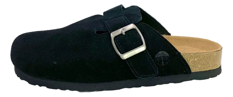 SANDALIA CUERO NEGRO STEEM LAND CASUAL CARISA MUJER - 7