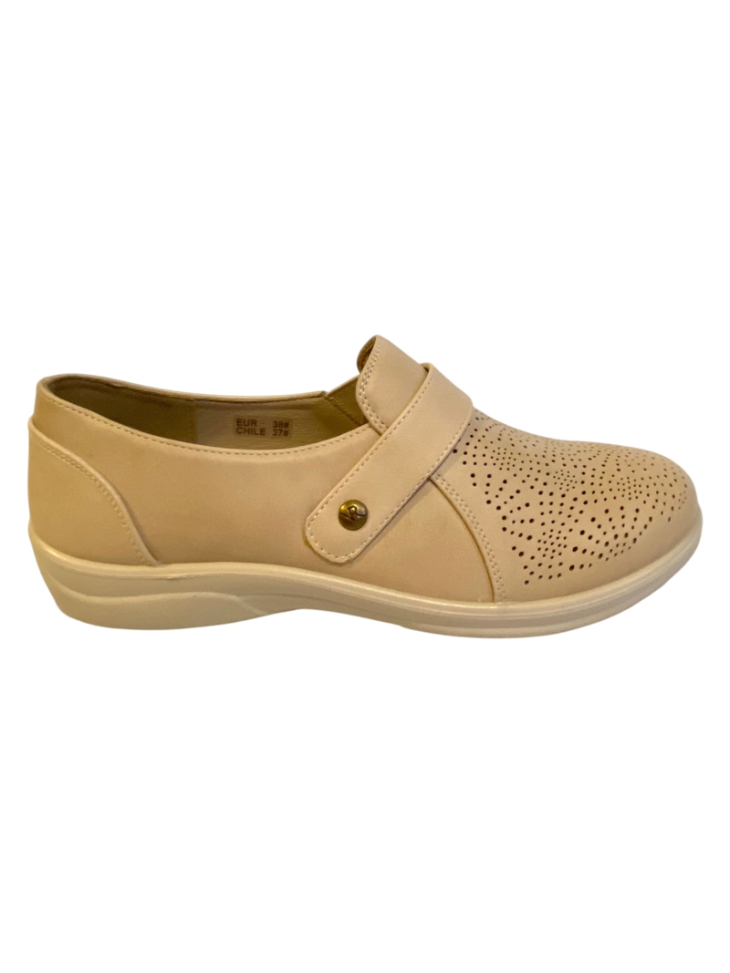 ZAPATO MOCASIN LECCIA BEIGE VIA ROSMINI - 1