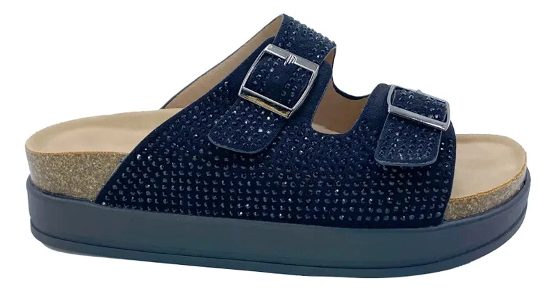SANDALIA NEGRO BRILLOS VIA ROSMINI NATTI CASUAL MUJER - 1