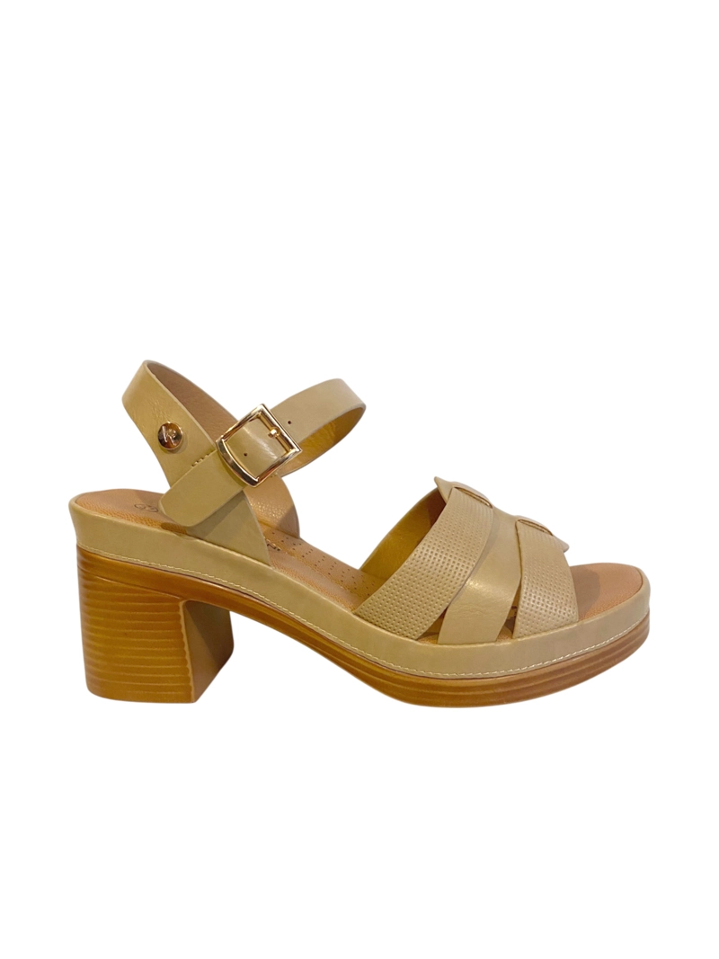 SANDALIA TERAMO BEIGE VIA ROSMINI - 1
