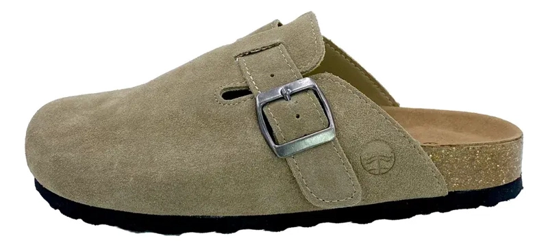 SANDALIA CUERO BEIGE STEEM LAND CASUAL CARISA MUJER - 1