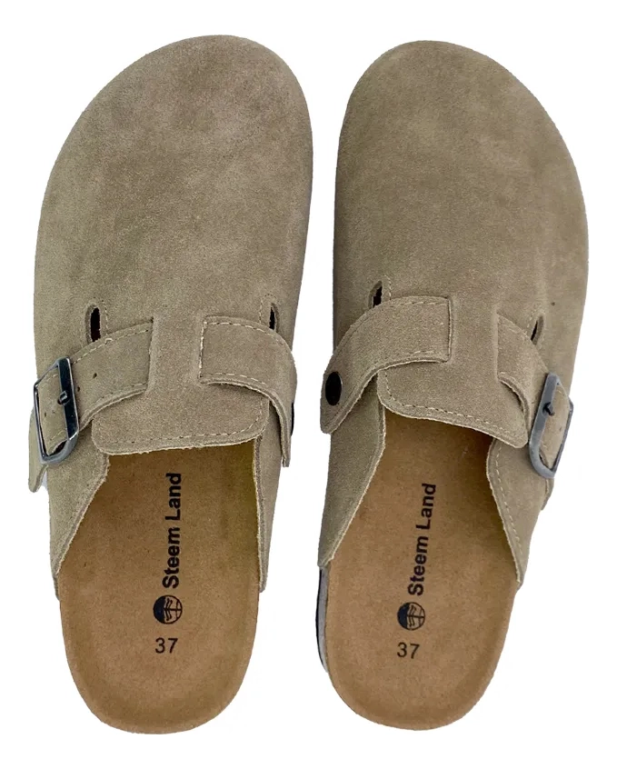 SANDALIA CUERO BEIGE STEEM LAND CASUAL CARISA MUJER - 4