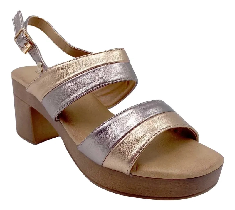 SANDALIA MORO BRONCE VIA ROSMINI CASUAL MUJER - 1