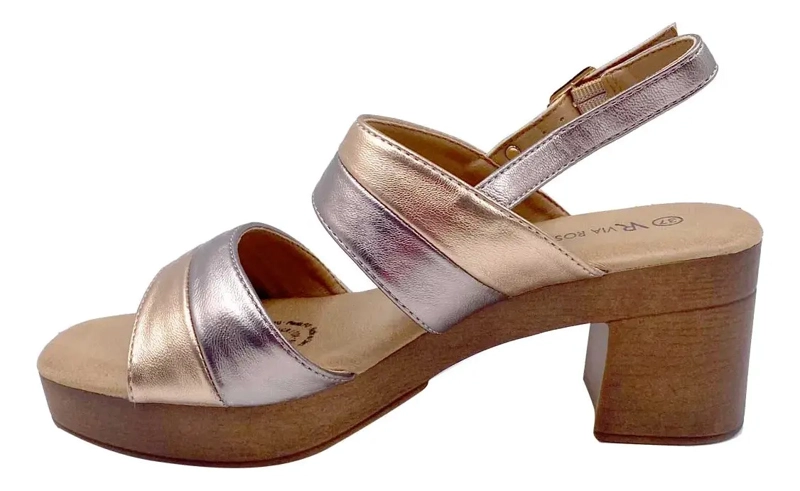 SANDALIA MORO BRONCE VIA ROSMINI CASUAL MUJER - 2