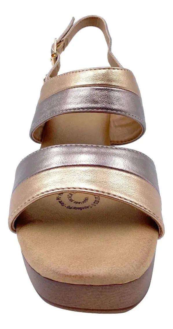 SANDALIA MORO BRONCE VIA ROSMINI CASUAL MUJER - 4