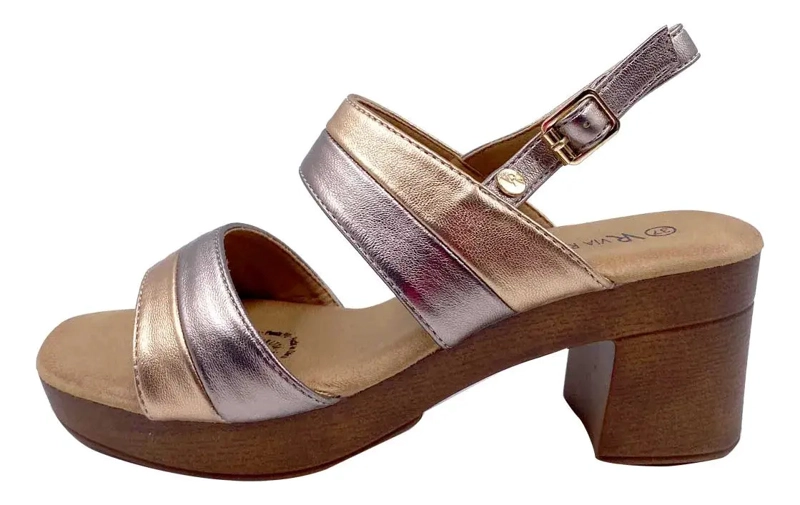 SANDALIA MORO BRONCE VIA ROSMINI CASUAL MUJER - 5