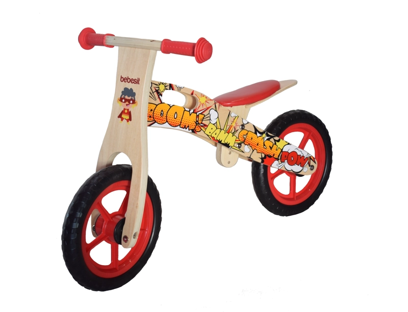 BICICLETA DE MADERA PALACIO DEL RODADO ROJA - 2