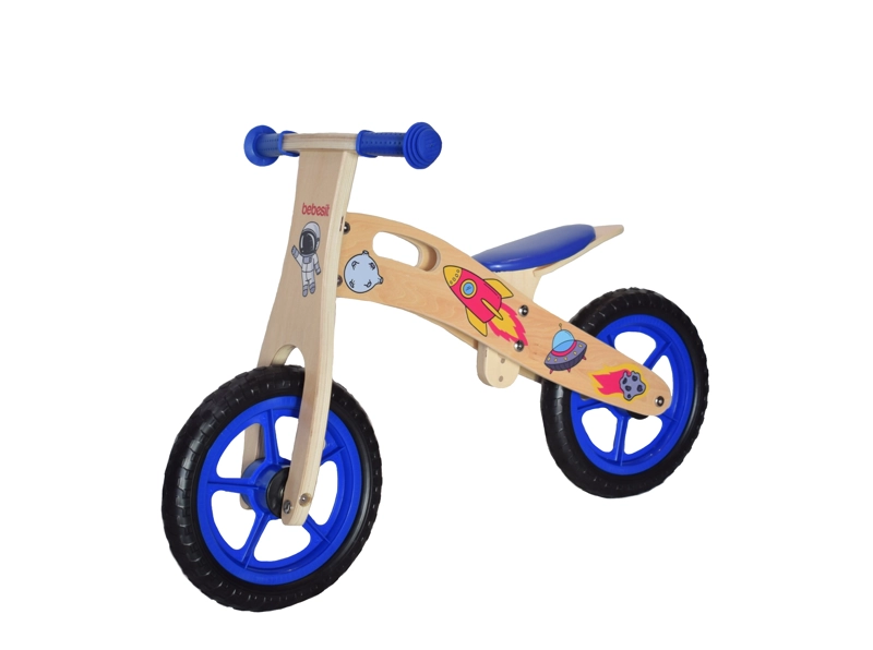 BICICLETA DE MADERA PALACIO DEL RODADO AZUL - 2