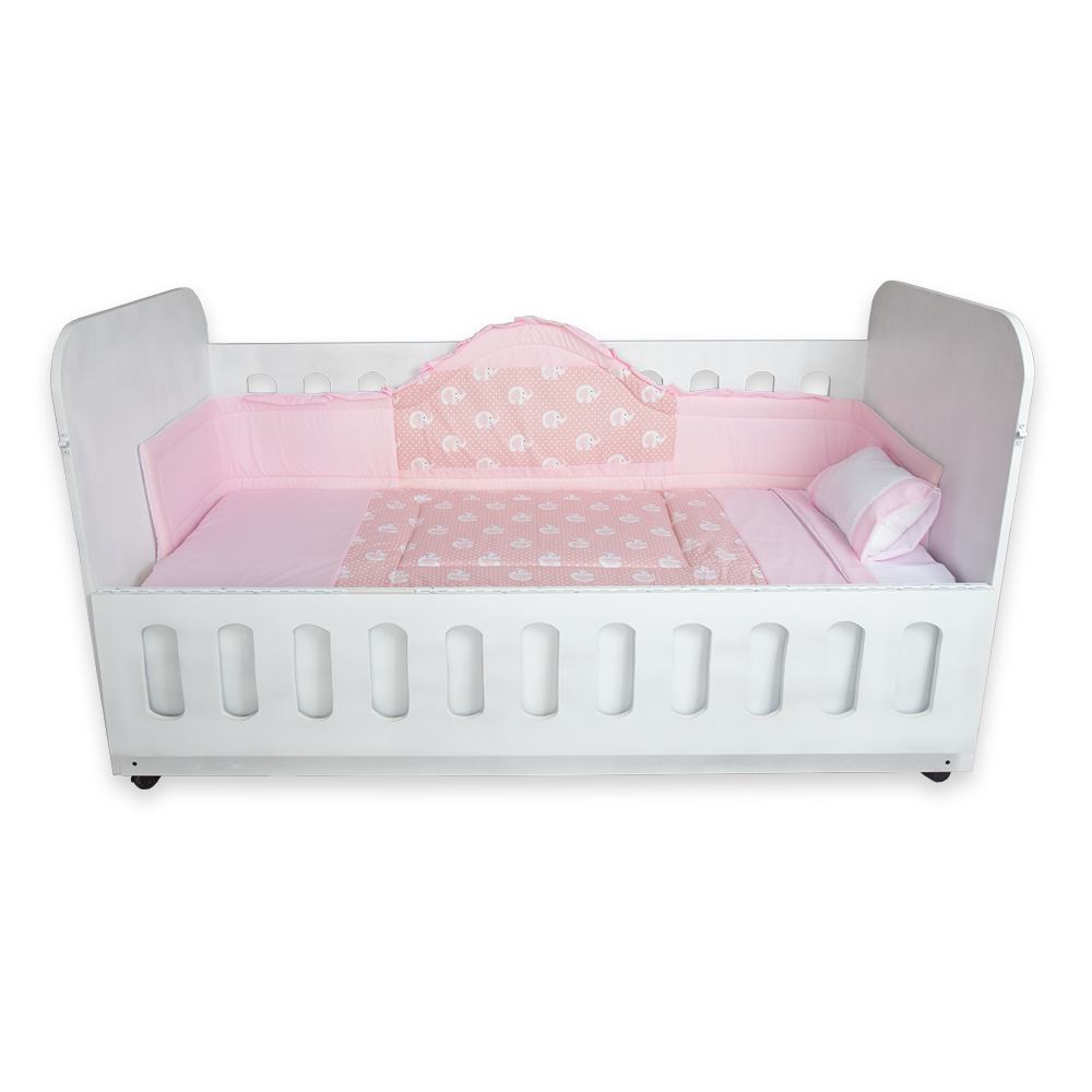 SET CUNA PALACIO DEL RODADO ROSADO NIÑA - 2