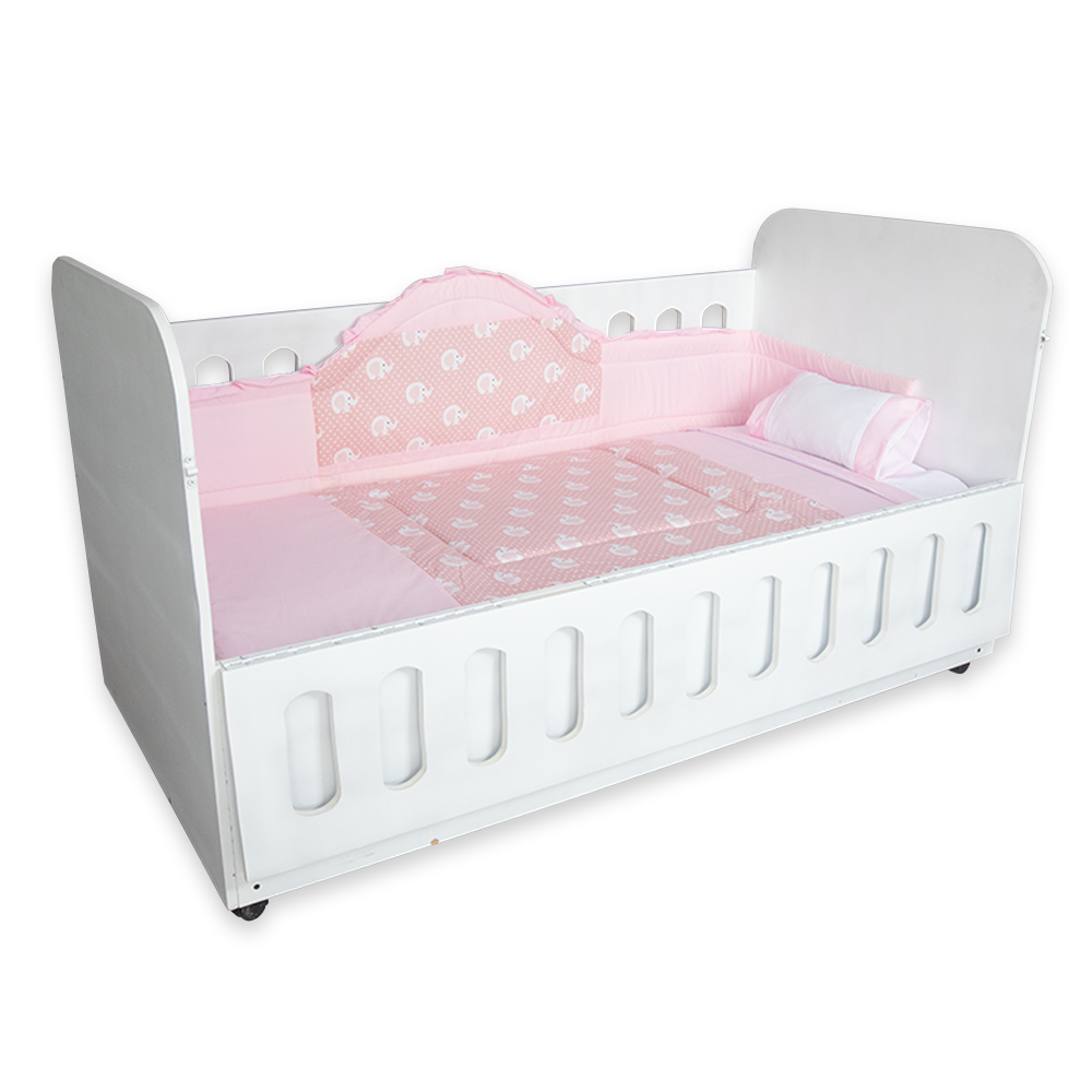 SET CUNA PALACIO DEL RODADO ROSADO NIÑA - 3