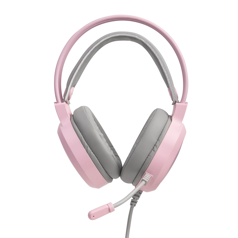 AUDÍFONOS GAMER NIBIO HEADSET ZIGMA PC PS XBOX RGB ROSADO - 4