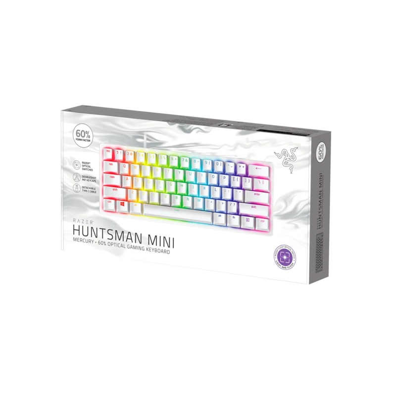 TECLADO GAMER UNIVERSAL RAZER HUNSTMAN MINI MERCURY PURPLE INGLES - 3