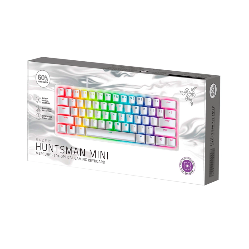 TECLADO GAMER RAZER HUNTSMAN MINI MERCURY RGB SWITCH INGLES - 5