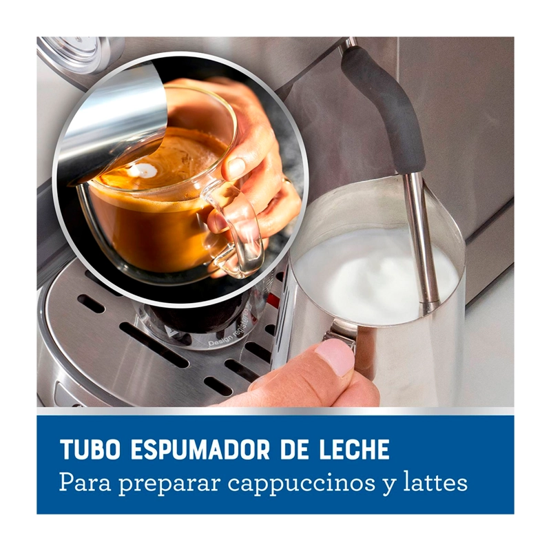 CAFETERA ESPRESSO COMPACTA OSTER BVSTEM7200 15BAR 1350W GRIS - 3