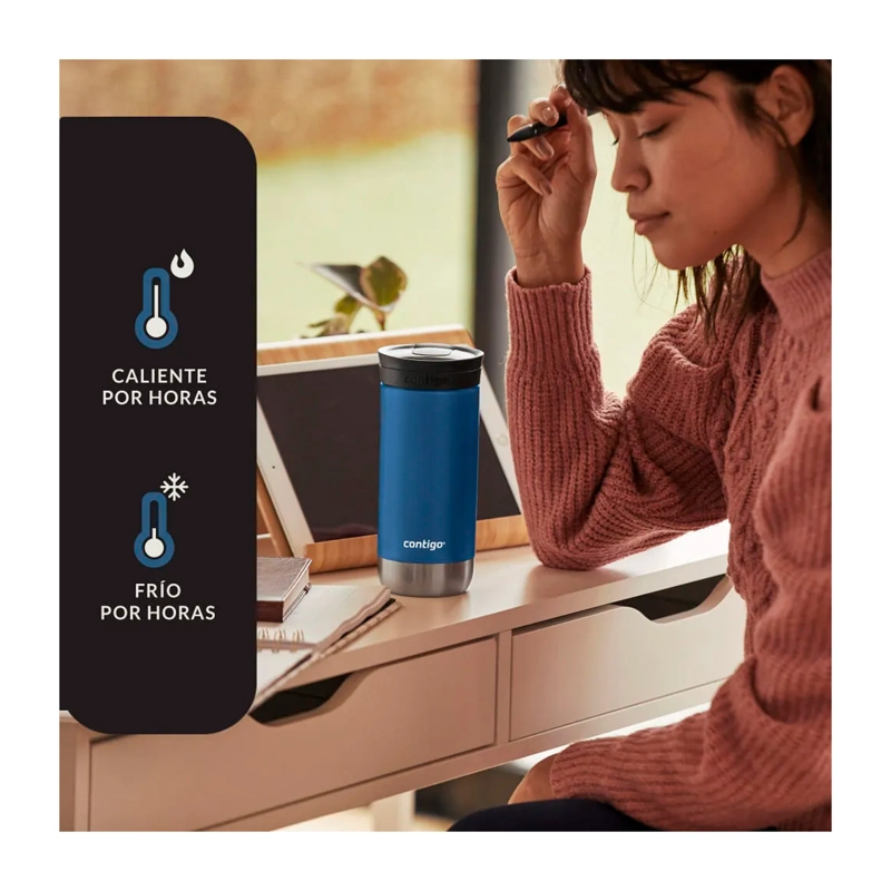 Vaso Térmico Contigo Huron 2.0 Azul 473ml - 6