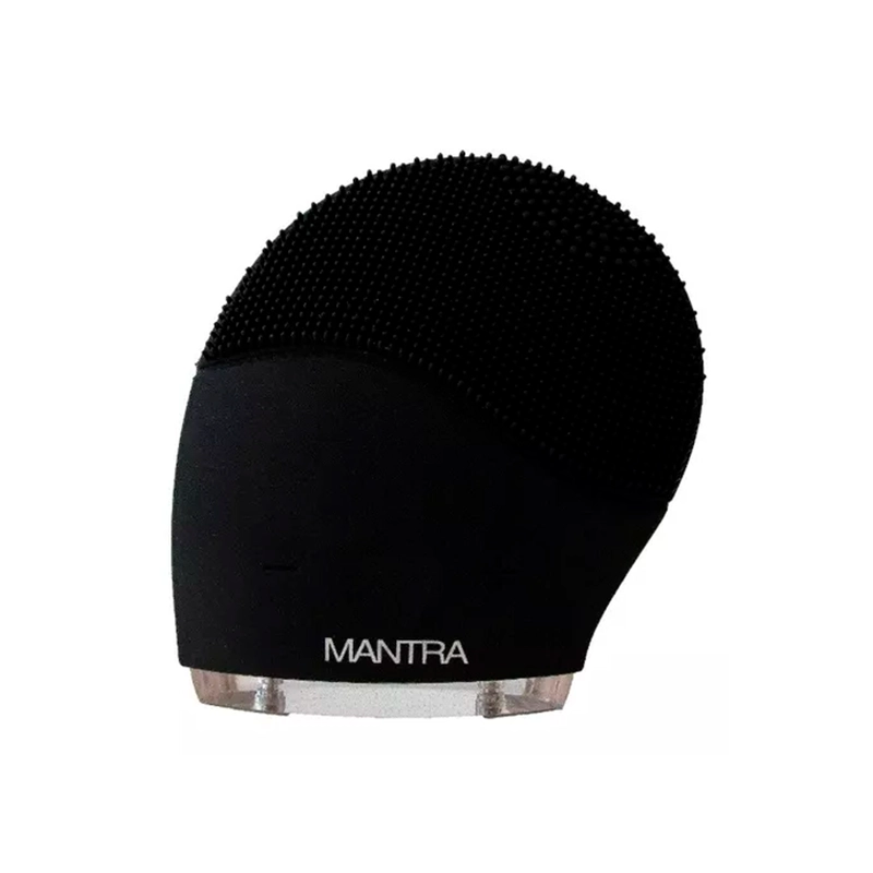 LIMPIADOR FACIAL Y MASAJEADOR MANTRA PLÁSTICO SILICONE BRUSH NEGRO - 1