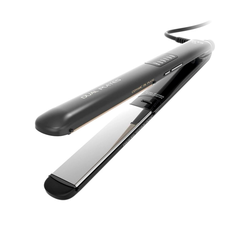 ALISADOR DE CABELLO GAMA PLANCHA ALISADORA CP14 DUAL PLATES LED 4D - 1