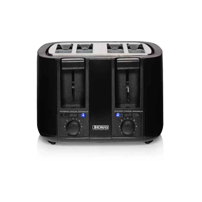 TOSTADOR ELE CTRICO THOMAS TH-126 4 PANES NEGRO 1500W - 4
