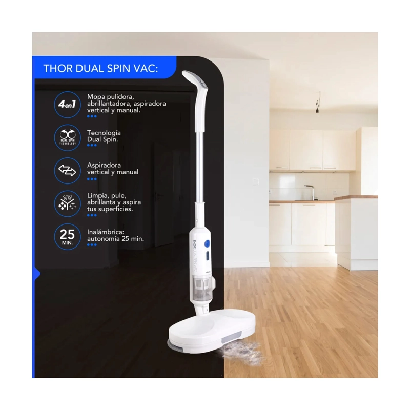 PULIDORA, MOPA Y ASPIRADORA THOR DUAL SPIN VAC - 3