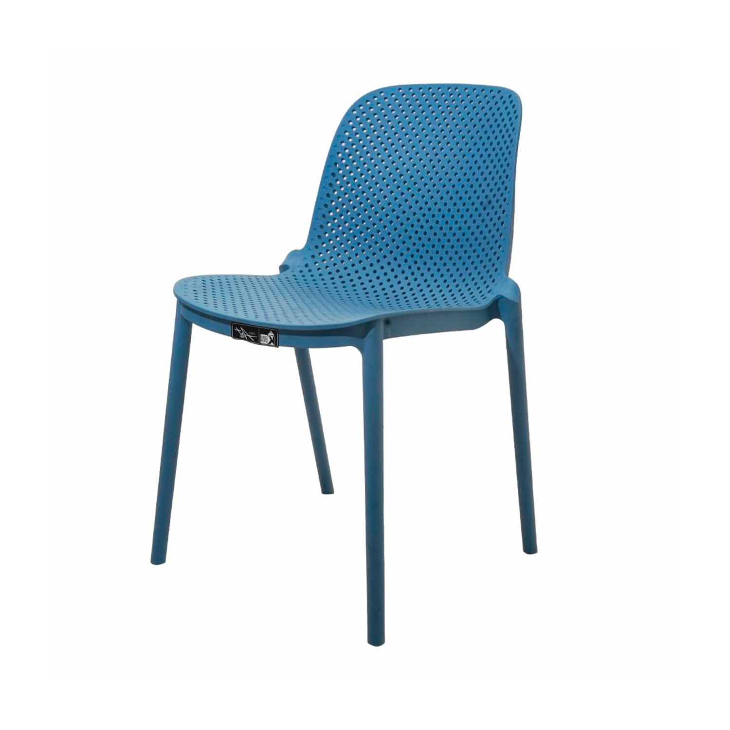 SILLA ART AZUL BERLIN SIN BRAZOS - 1