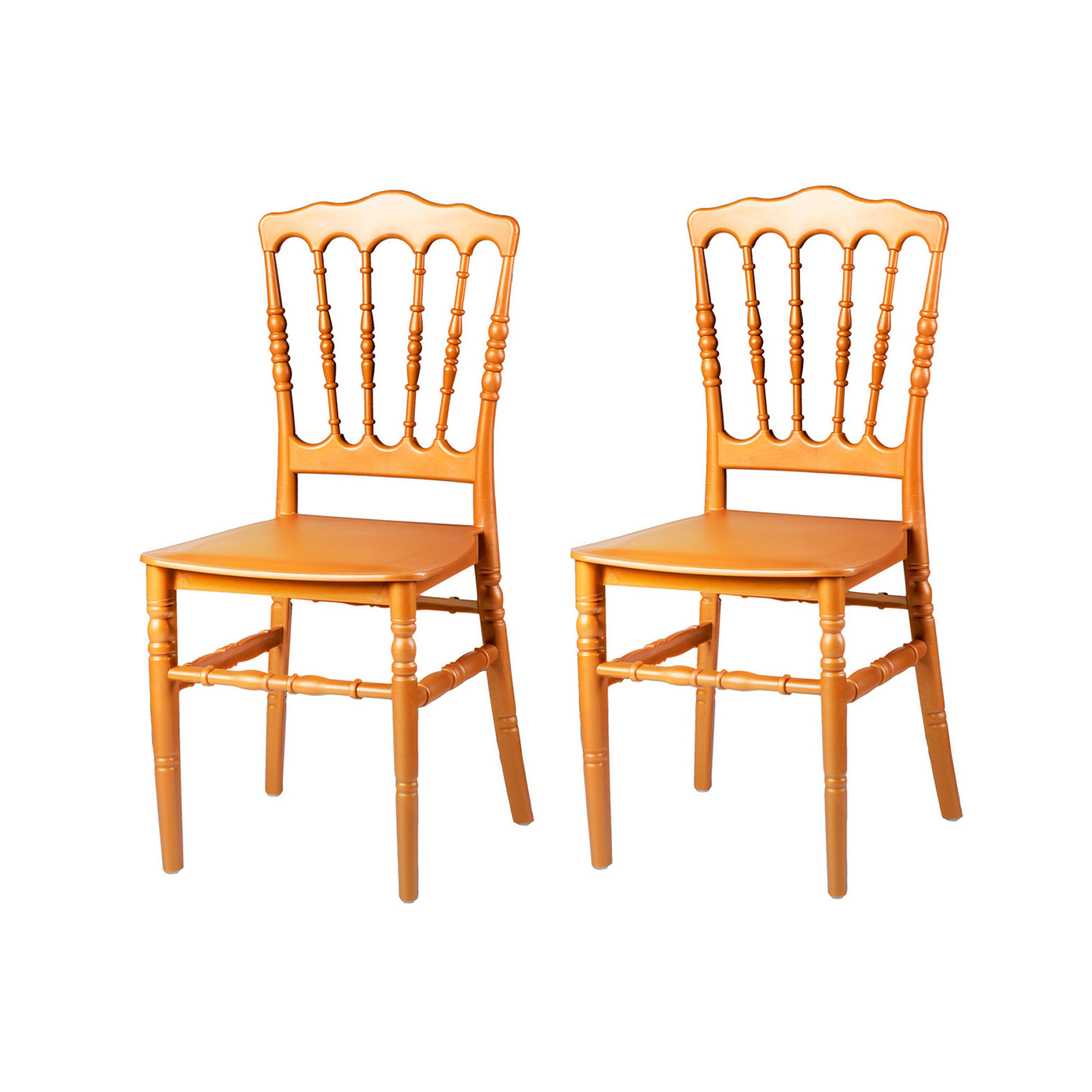 PACK NAPOLEON DORADO 2 SILLAS FIESTA COMEDOR ART - 1