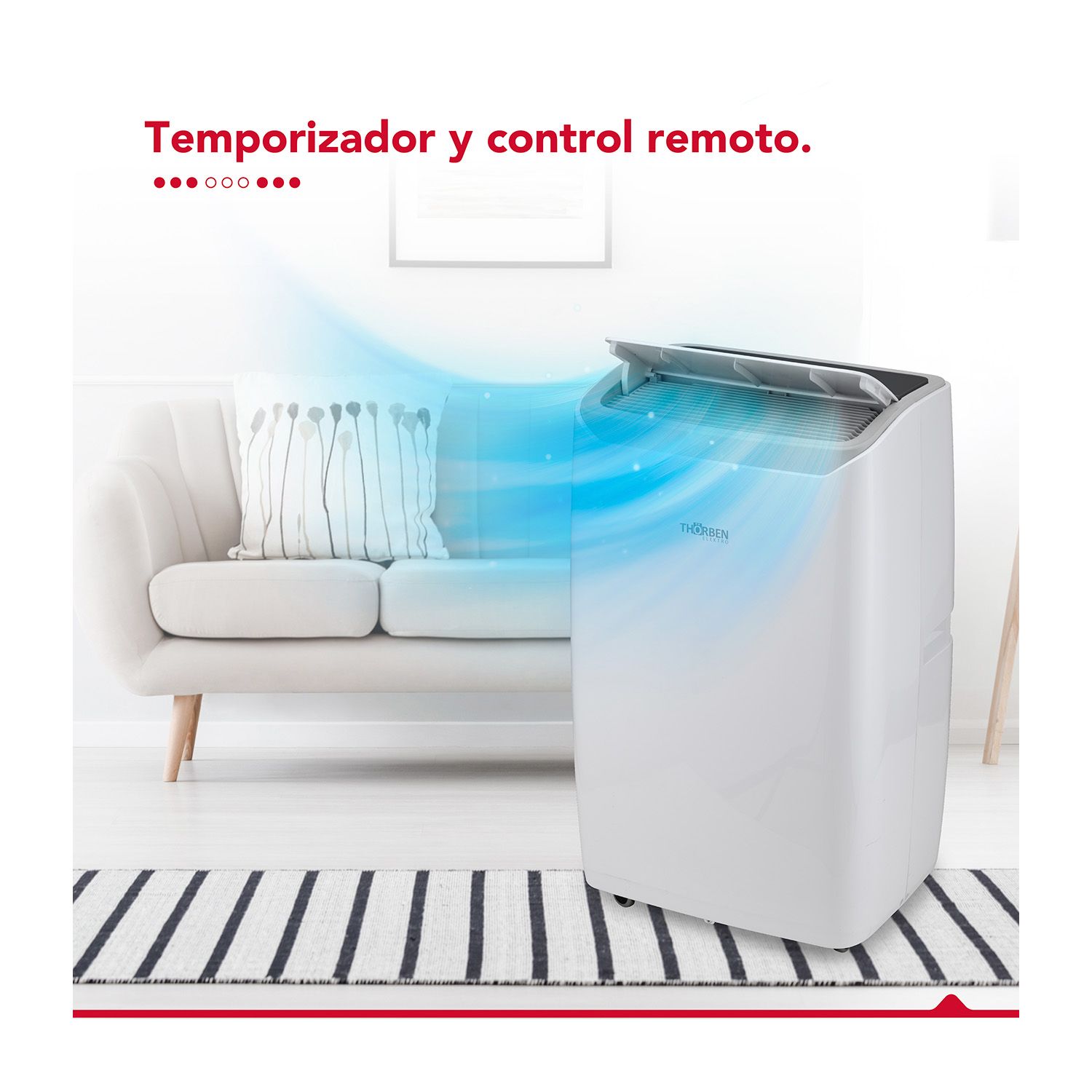 AIRE ACONDICIONADO PORTÁTIL THORBEN PAC 3EN1 12000BTU - 3