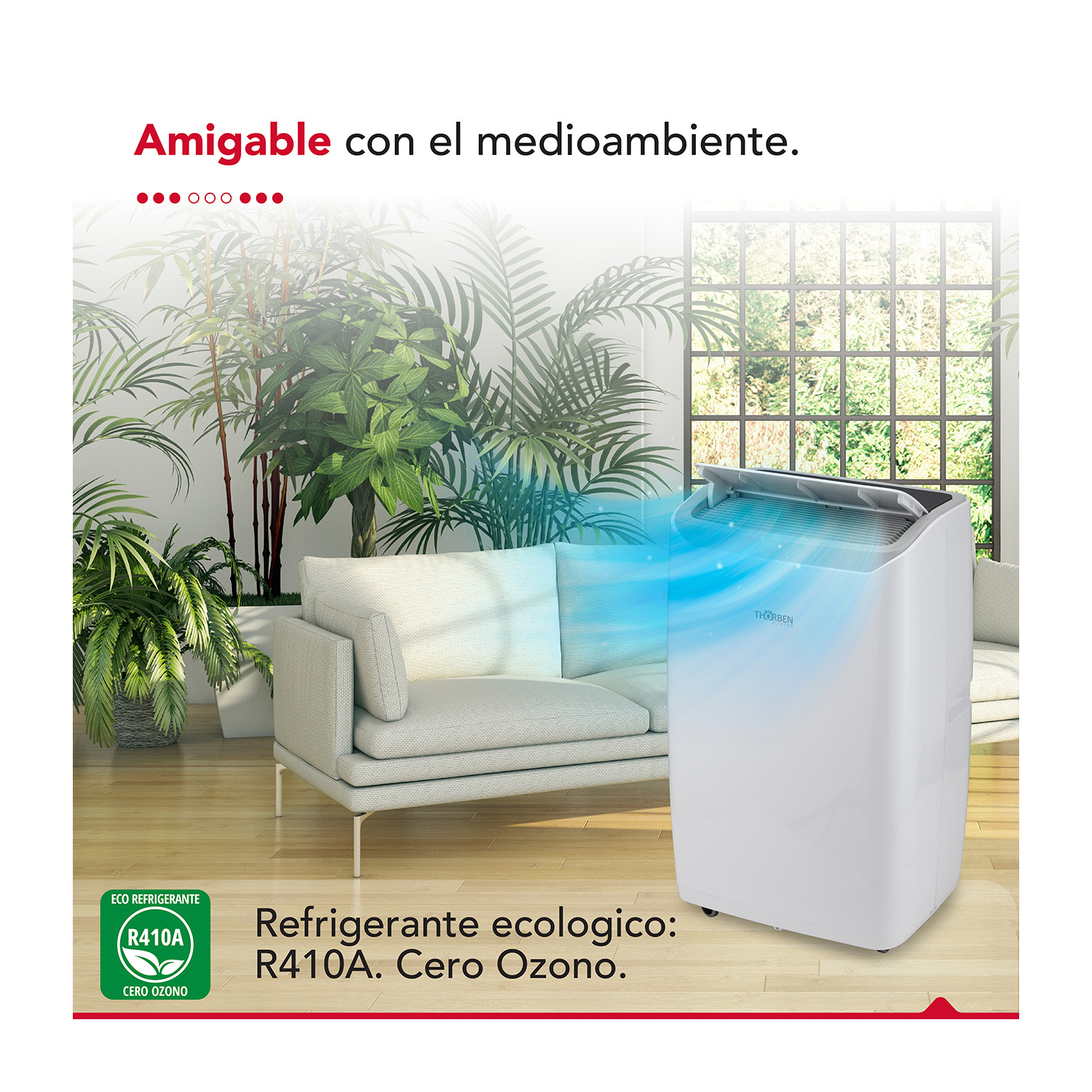 AIRE ACONDICIONADO PORTÁTIL THORBEN PAC 3EN1 12000BTU - 4