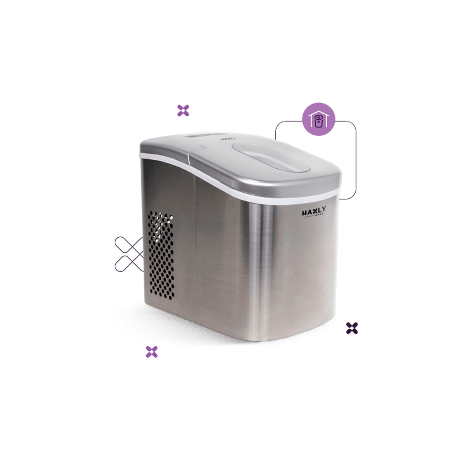MÁQUINAS DE HIELO HAXLY GELO PORTÁTIL 12 KG/24H HIELO EN 8MIN - 3