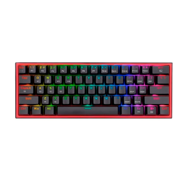 TECLADO GAMER INALÁMBRICO REDRAGON FIZZ PRO BLACK K616 RGB MECANICO - 1