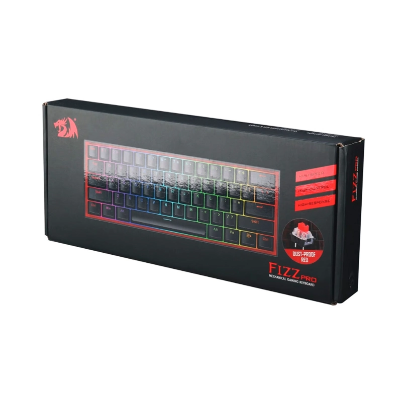 TECLADO GAMER INALÁMBRICO REDRAGON FIZZ PRO BLACK K616 RGB MECANICO - 5