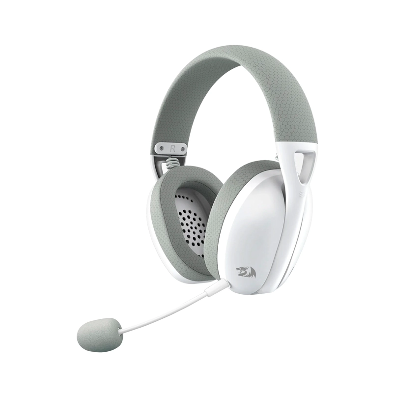 AUDIFONOS GAMER INALAMBRICO REDRAGON IRE H848G BLANCO Y GRIS - 1